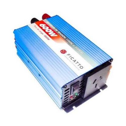 Imagen de INVERSOR TENSION CORRIENTE 12V/220V 600W INVERTER FICATTO