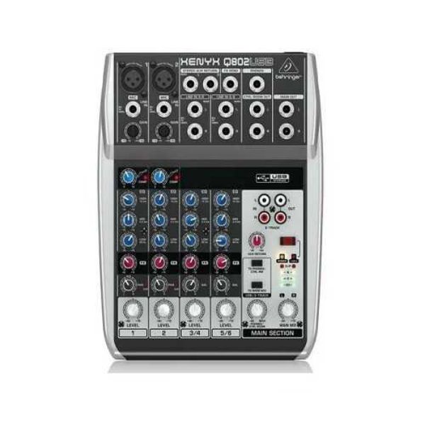 Imagen de CONSOLA MEZCLADORA BEHRINGER XENYX Q802USB 8 CANALES