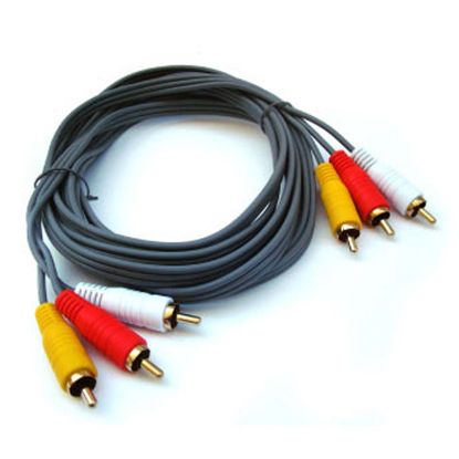 Imagen de CABLE ARMADO 3 RCA A 3 RCA 5MTS