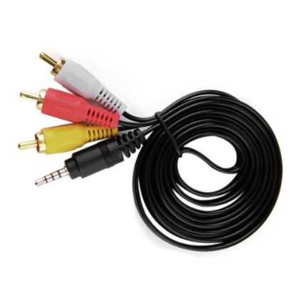 Imagen de Cable Audio Stereo Con Video miniplug a 3 Rca Macho