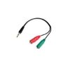 Imagen de CABLE ADAPTADOR MACHO 3.5 - 2 JACK 3.5 MIC/AURICULAR
