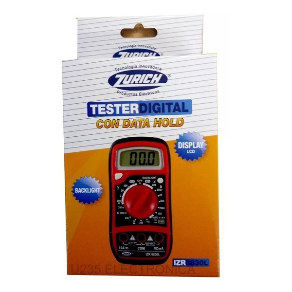 Electrónica Mendoza. MULTIMETRO DIGITAL DATA HOLD CON INYECCION DE ...