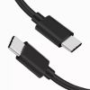 Imagen de CABLE USB C A C CARGA RÁPIDA COLOR NEGRO USB C A USB C