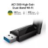 Imagen de ADAPTADOR WIFI USB INALÁMBRICO BANDA DUAL AC1300 ARCHER T3U