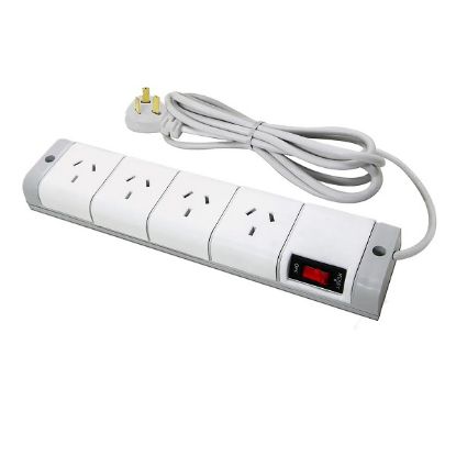 Imagen de ZAPATILLA MULTIPLE 4 TOMACORRIENTES TRIPOLAR 2.5 MTS
