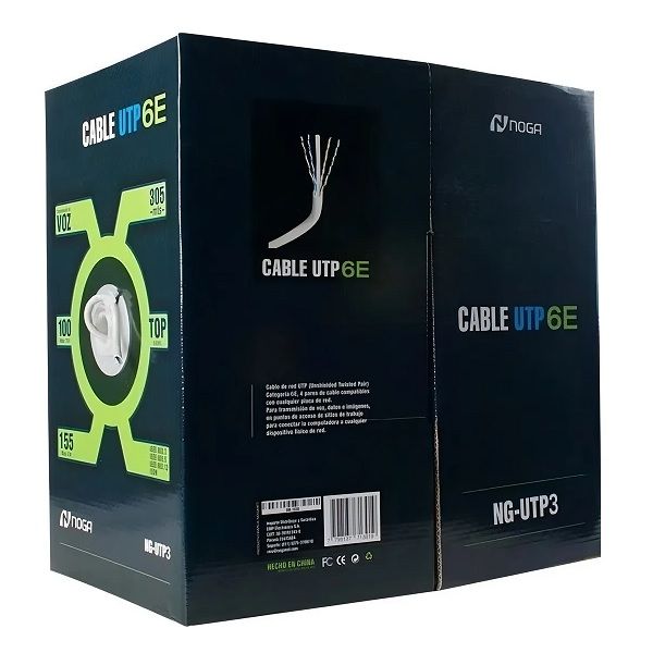 Imagen de CABLE DE RED UTP CATEGORIA 6 CAJA 305 METROS INTERIOR BOBINA