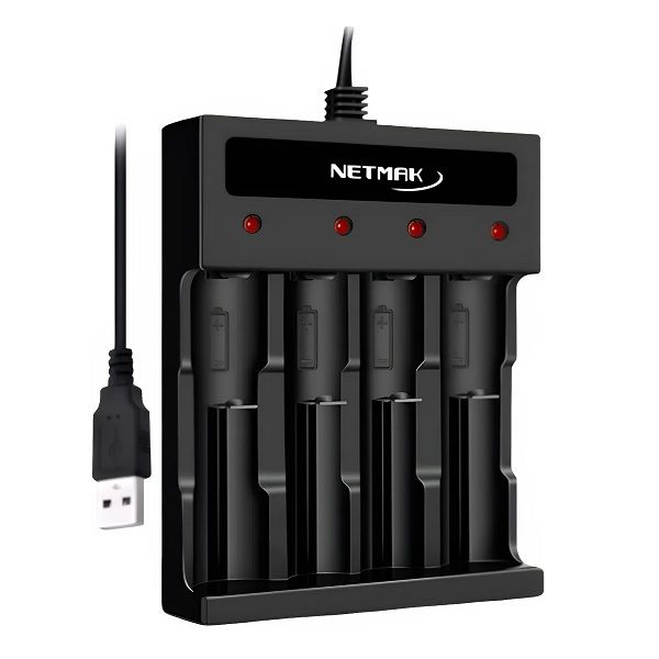 Imagen de CARGADOR DE PILAS AA AAA X4 USB
