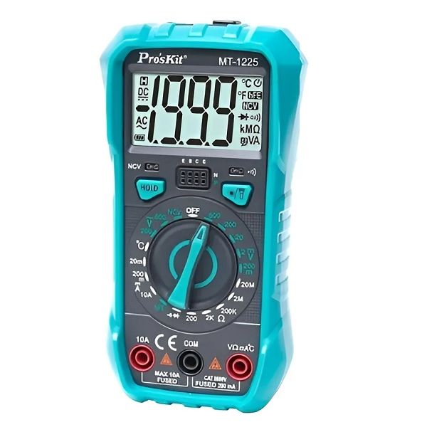 Imagen de MULTIMETRO TESTER TEMPERATURA BUZZER HOLD PROSKIT MT-1225