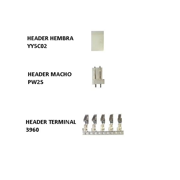 Imagen de CONECTOR HEADER HEMBRA CABLE .156 2 VIAS